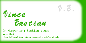 vince bastian business card